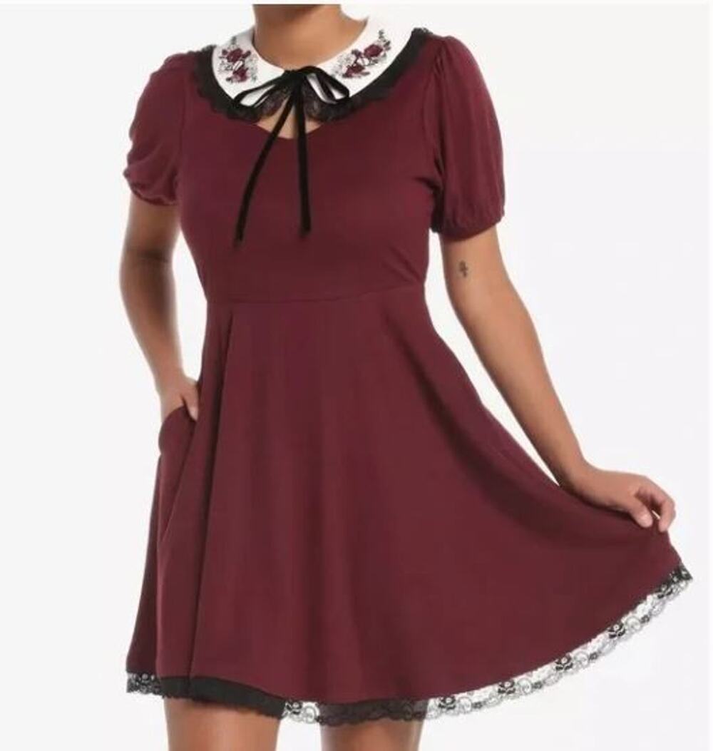 Hot Topic Harry Potter Deathly Hallows Sweetheart Dress Women's Medium